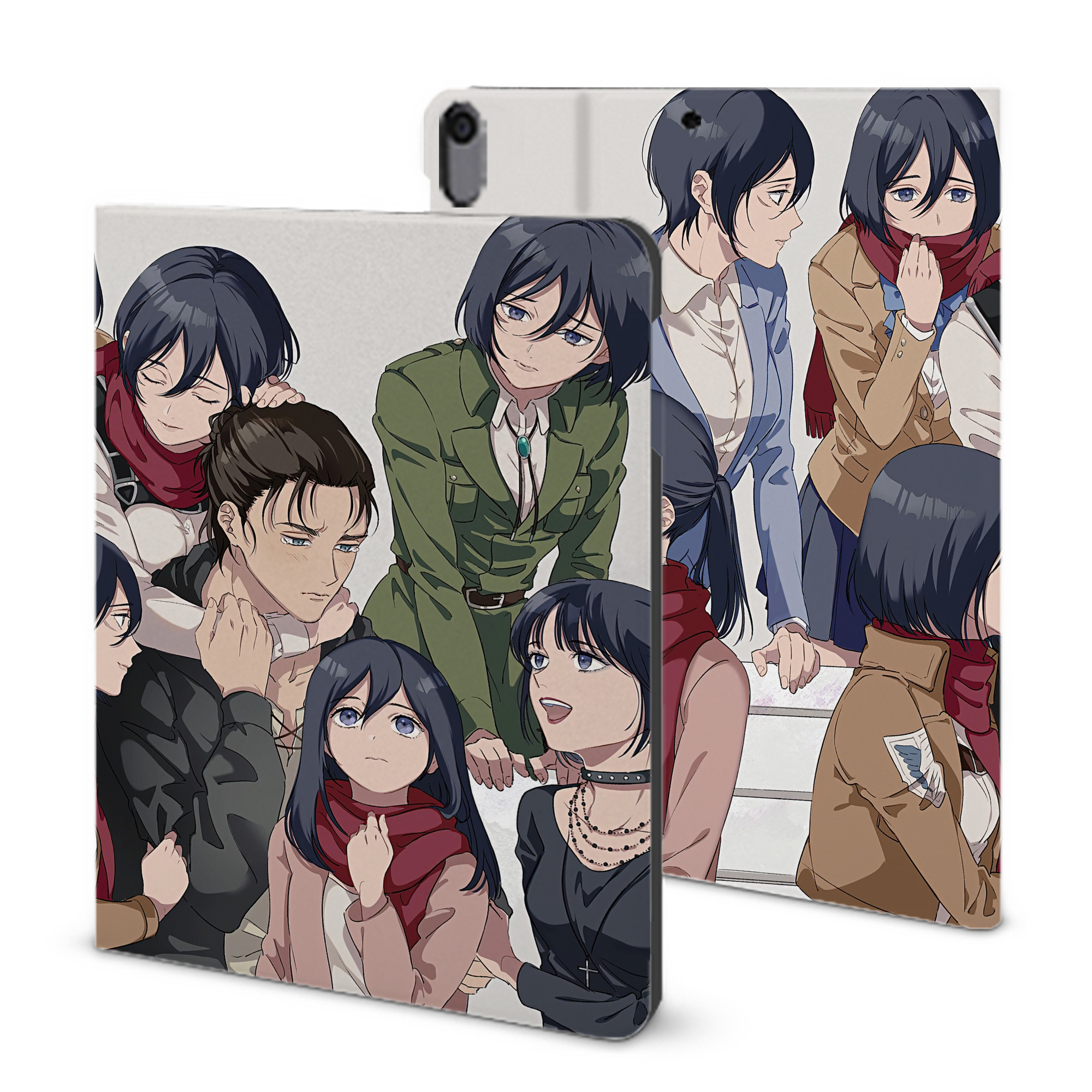 （画像用） 進撃の巨人 Attack on Titan IPad ケース ブック型 PUレザー TPU 耐衝撃 軽量 薄型 ペン収納なし 全面保護 IPad 各モデル対応